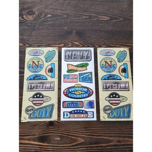 Scrapbooking Stickers Lot NAVY Armed Forces Patriotic New Vintage Retired #22
